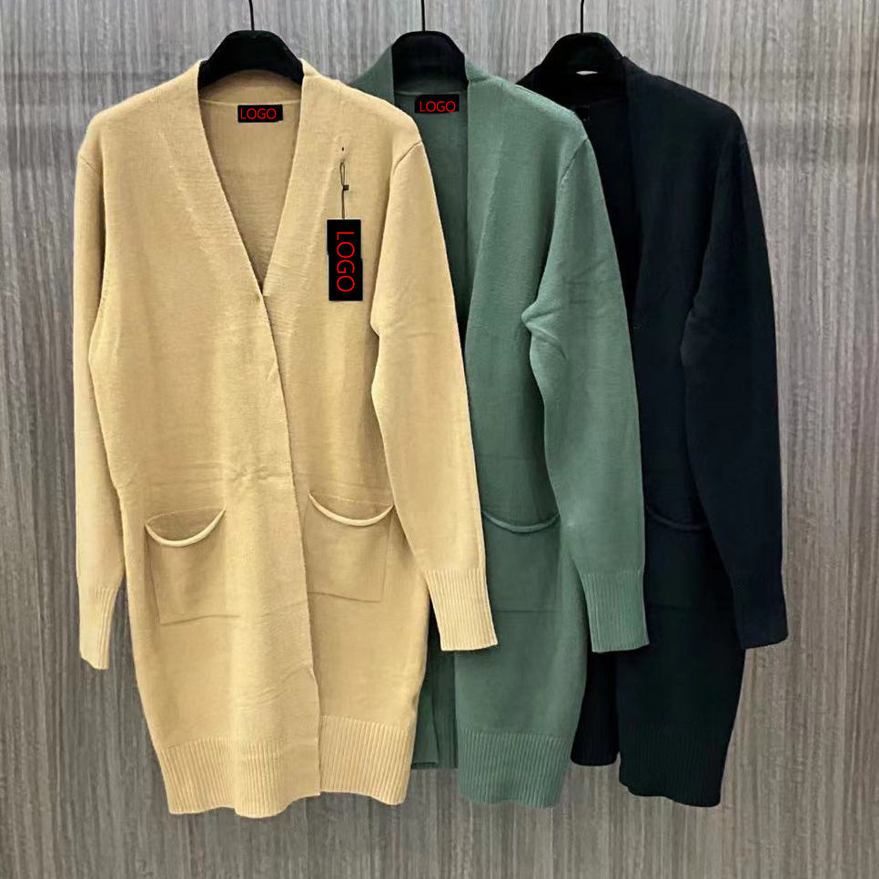 Maßgefertigter langer Strickcardigan für Damen – Direkt ab Werk | Eleganter Oversize-Pullovermantel