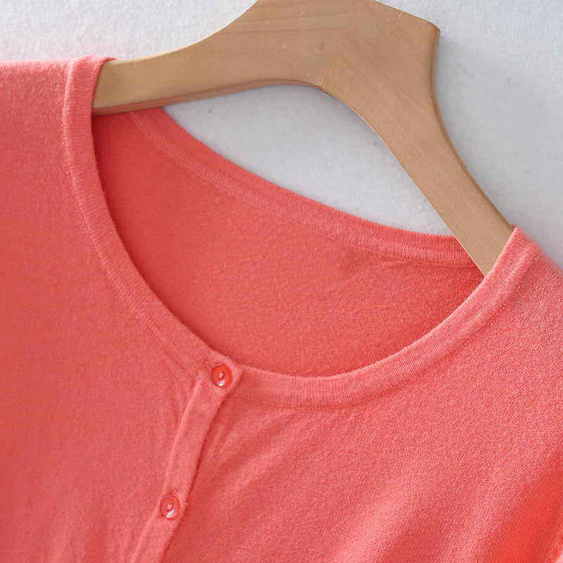 Women’s Slim Fit Button Down Cotton Cardigan | Custom Knitwear Manufacturer