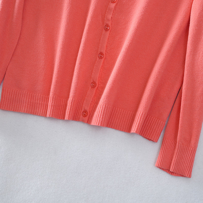 Women’s Slim Fit Button Down Cotton Cardigan | Custom Knitwear Manufacturer