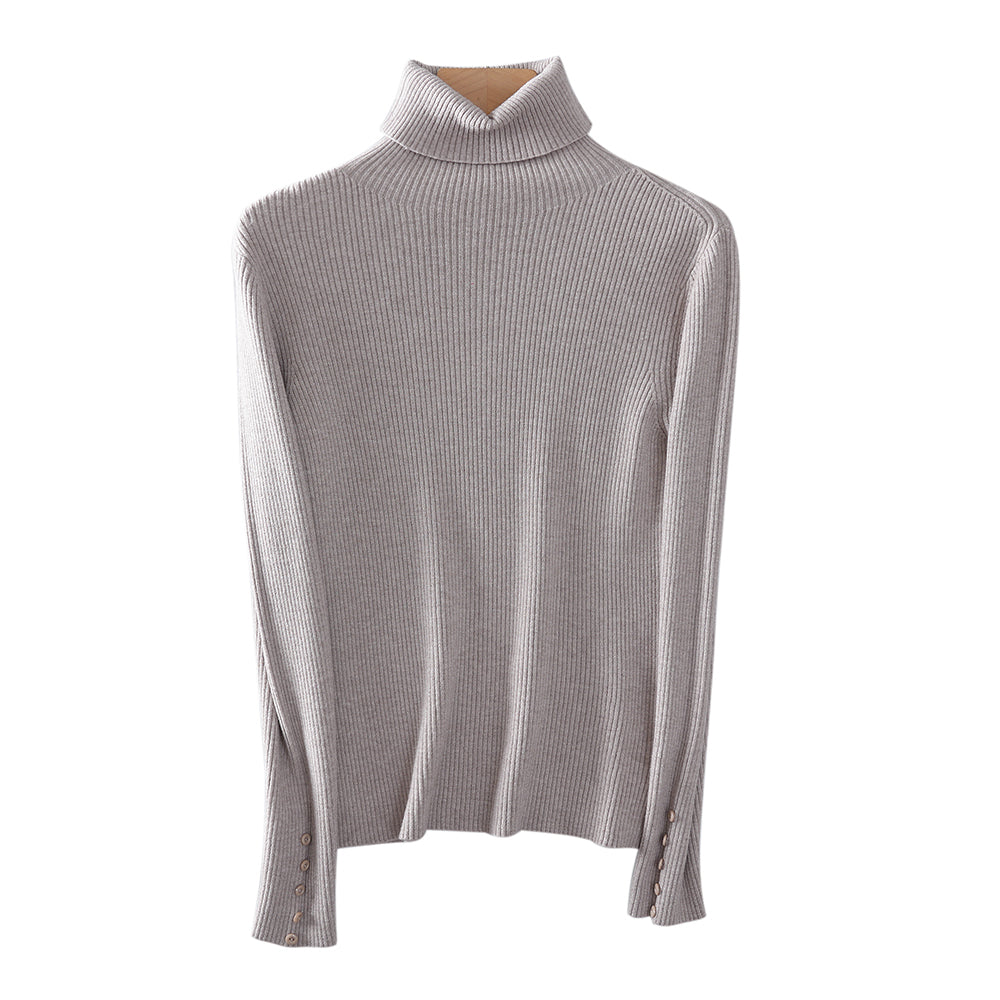 Women’s Turtleneck Sweater | Slim Fit Ribbed Knit Top | Basic Pullover | Factory Direct Wholesale