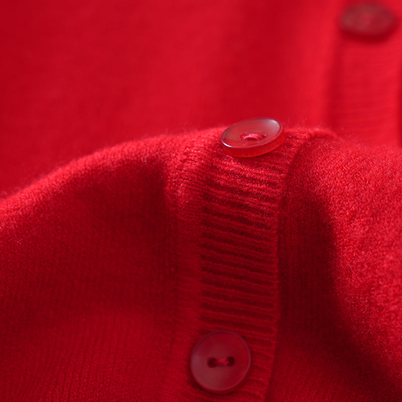 Cárdigan de cuello en V acanalado para mujer | Suéter ajustado con botones | Top de punto informal | Venta al por mayor y personalización de fábrica