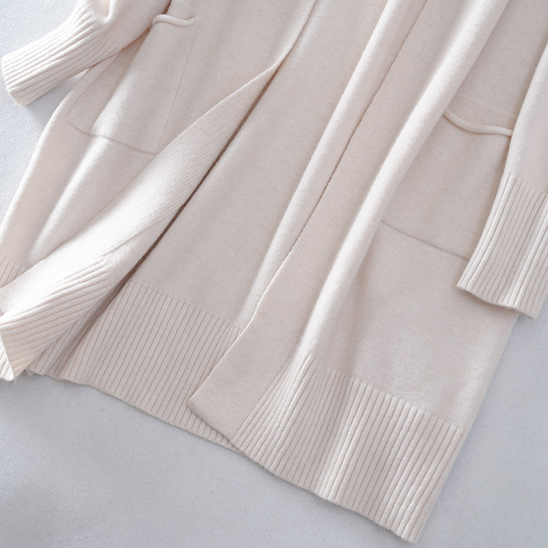 Maßgefertigter langer Strickcardigan für Damen – Direkt ab Werk | Eleganter Oversize-Pullovermantel