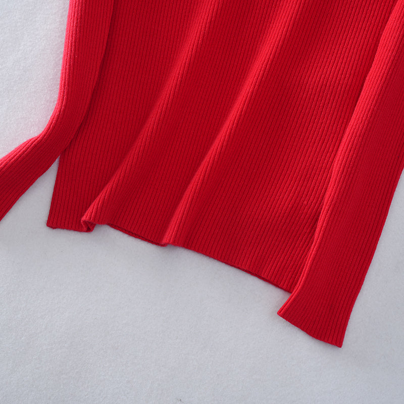 Women’s Ribbed Turtleneck Sweater | Slim Fit Pullover | Shoulder Button Design | OEM/ODM Women’s Knitwear Supplier