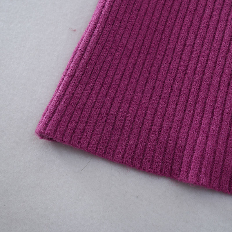 Vestido de punto acanalado para mujer al por mayor | Cuello alto | Ajustado al cuerpo | Personalizado OEM/ODM | Moda otoño-invierno | Más de 10 colores | Tallas S-3XL