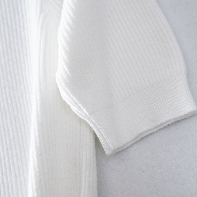 Suéter acanalado de manga corta y cuello redondo para mujer, personalizado, tejido de punto suave al tacto, para pedidos al por mayor | OEM ODM disponible