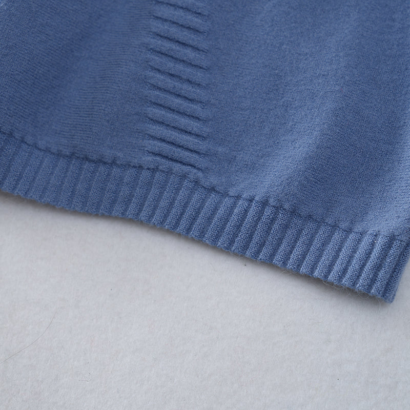 Locker sitzender Strickpullover mit Fledermausärmeln für Damen | Asymmetrisches Rippendetail | Rundhalsausschnitt | Leichter Pullover | Anpassbar