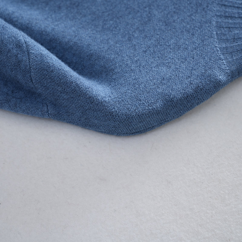 Vestido largo de punto con cuello alto al por mayor: jersey holgado y cálido con bolsillos | Colección de invierno para mujer