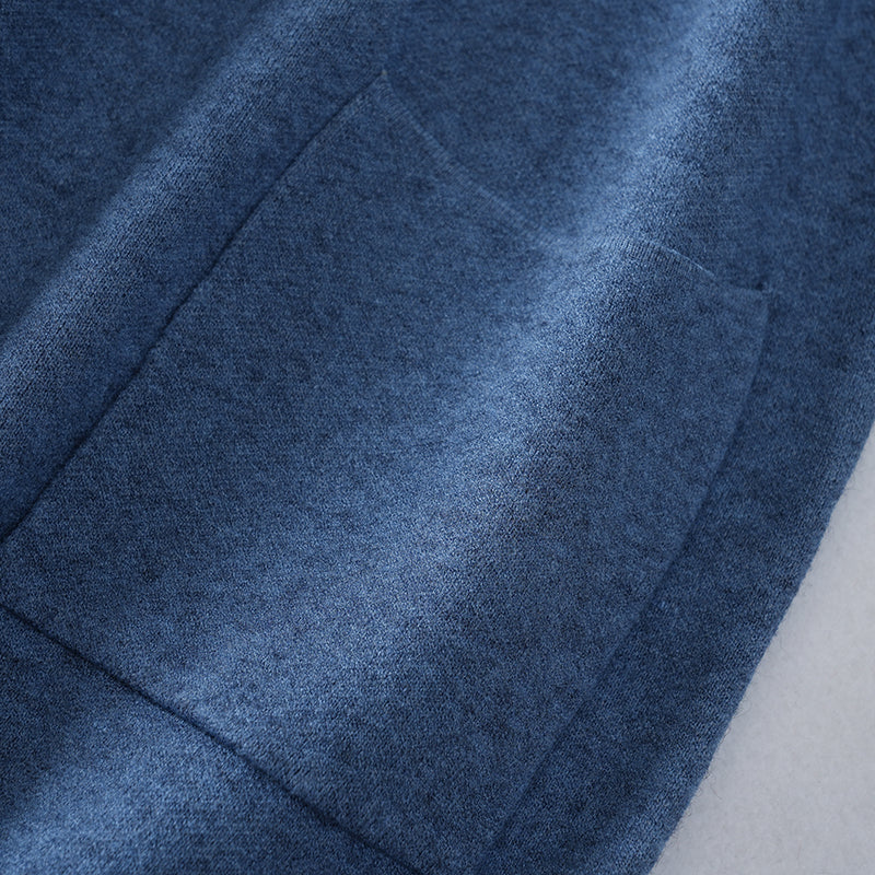 Vestido largo de punto con cuello alto al por mayor: jersey holgado y cálido con bolsillos | Colección de invierno para mujer